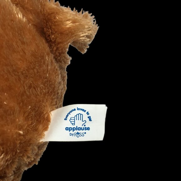 Applause Chubby Brown Teddy Bear Plush # 49600 Sitting Stuffed Animal 10" RARE - Picture 7 of 9